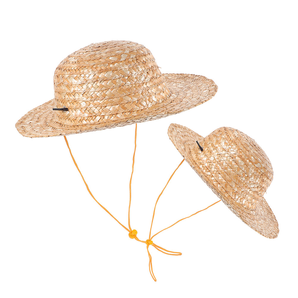 2Pcs Kids Straw Hat Natural Co - Sun Hat Wide Brim recension och pris