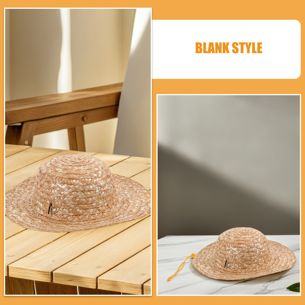2Pcs Kids Straw Hat Natural Co - Sun Hat Wide Brim recension och pris