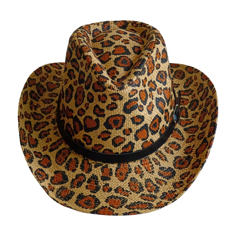 NEW Cowboy Hat Leopard print B - Cowboy Hat Straw recension och pris
